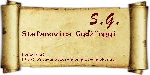 Stefanovics Gyöngyi névjegykártya