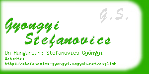 gyongyi stefanovics business card